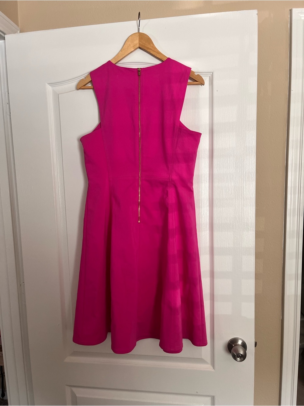 Calvin Klein Fuchsia Sleeveless A-Line Midi Dress - Picture 2 of 5